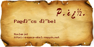 Pagács Ábel névjegykártya