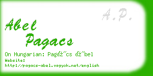 abel pagacs business card